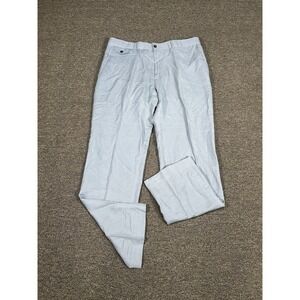 Polo Ralph Lauren Pants Men's 34x30 Blue Dress Silk Linen Preppy Classic Fit